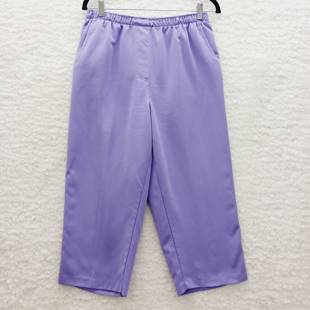 Pants Capri Lavender Soft Girl Minimalist Resortcore Office Chic Casual Size 12